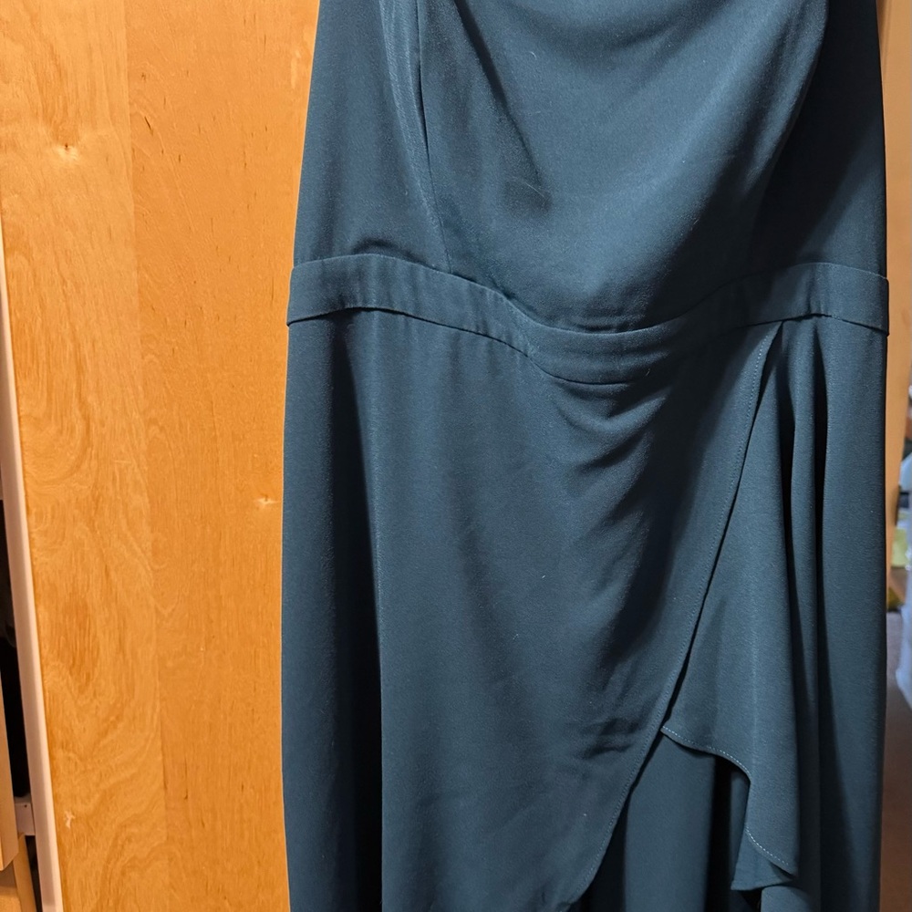 City Chic Green Maxi Wrap Pantsuit Asymmetrical